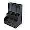 Azar Displays Black 6 Compartment 2-tiered Condiment Organizer W/ Clear Front 400323 - alternate 2